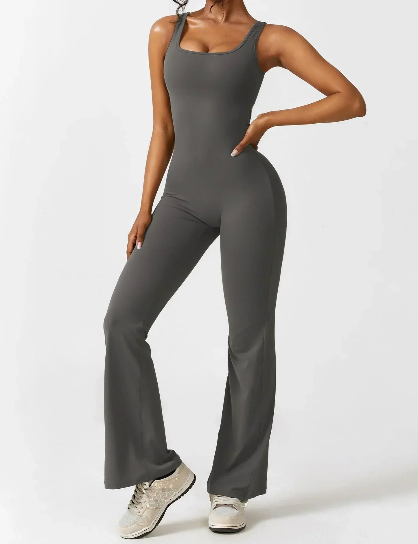 Flared Jumpsuit | Sculpting Fit | Perfect for Active & Casual Wear