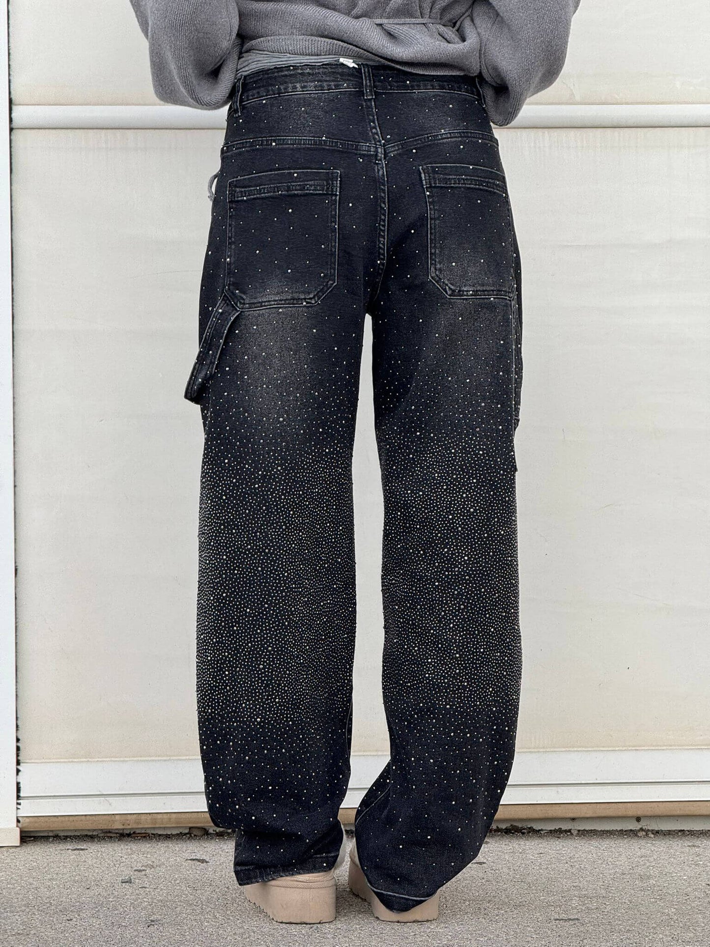 Glitter Wide-Leg Jeans | High-Waisted | Sparkling Denim