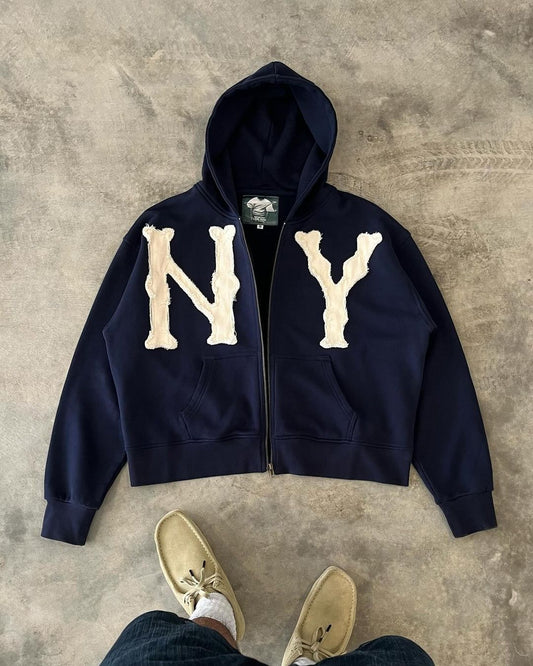 NY Zip-Up Hoodie | Streetwear | Urban Edge