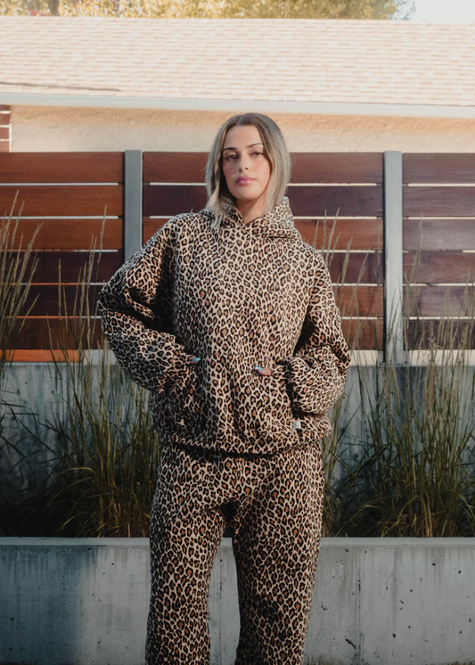 Leopard Print Hoodie Set | Cozy & Stylish | Statement Loungewear