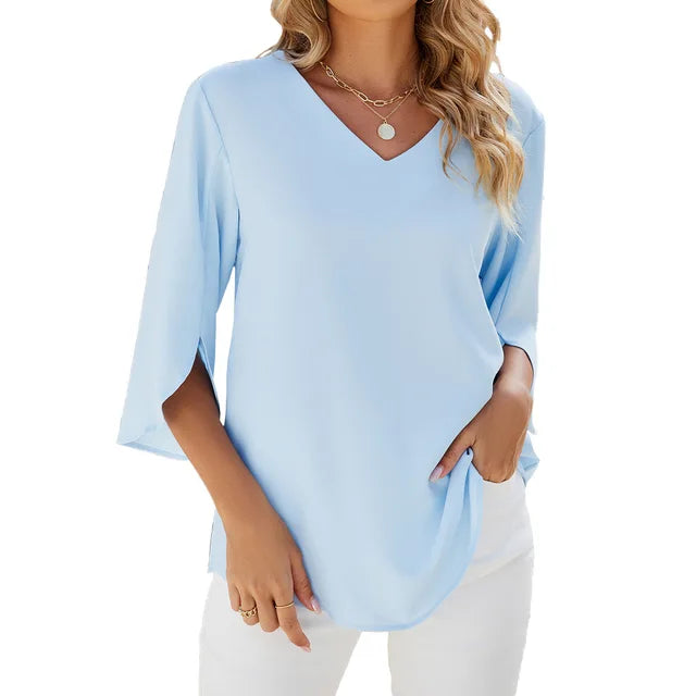 V-Neck Blouse | Elegant | Lightweight & Versatile