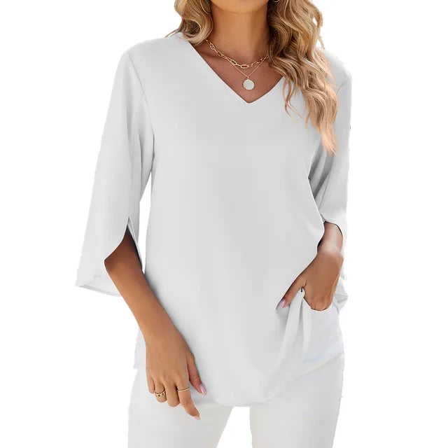 V-Neck Blouse | Elegant | Lightweight & Versatile