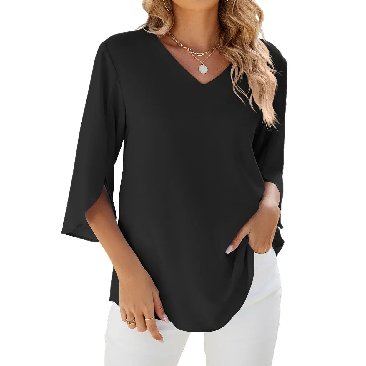 V-Neck Blouse | Elegant | Lightweight & Versatile