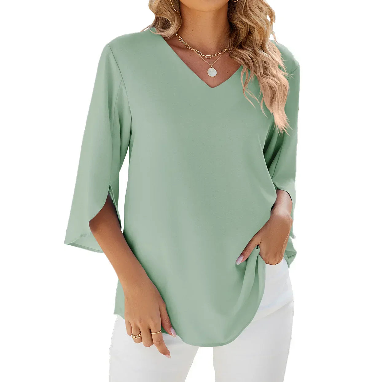 V-Neck Blouse | Elegant | Lightweight & Versatile