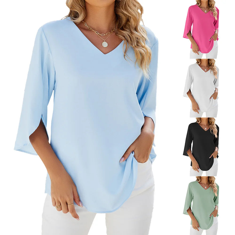 V-Neck Blouse | Elegant | Lightweight & Versatile