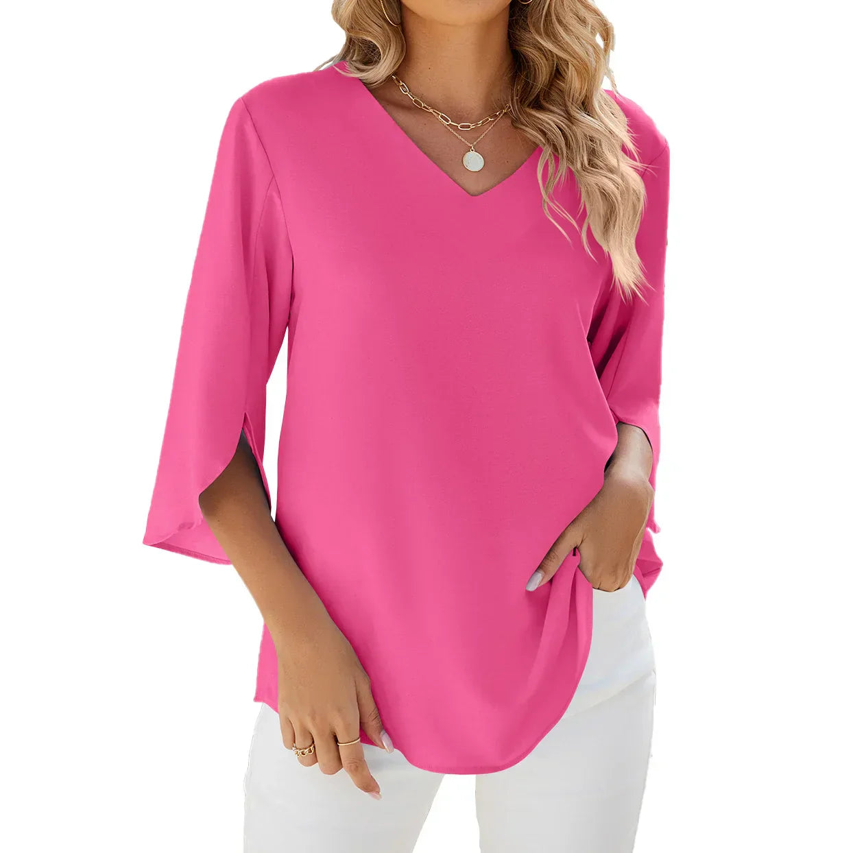 V-Neck Blouse | Elegant | Lightweight & Versatile