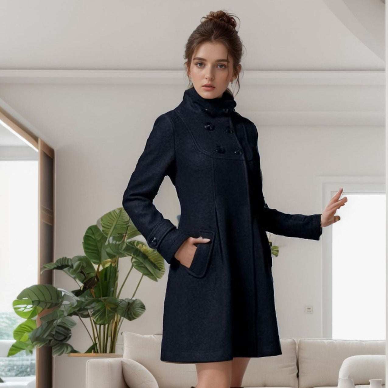 A-Line Wool-Blend Coat | Elegant & Warm | Timeless Chic