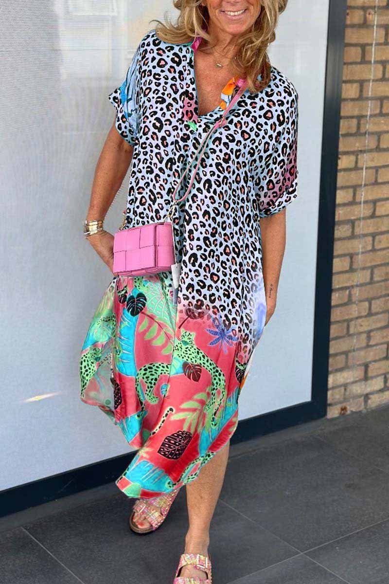 Animal Print Midi Dress | Vibrant & Flowy | Summer Chic