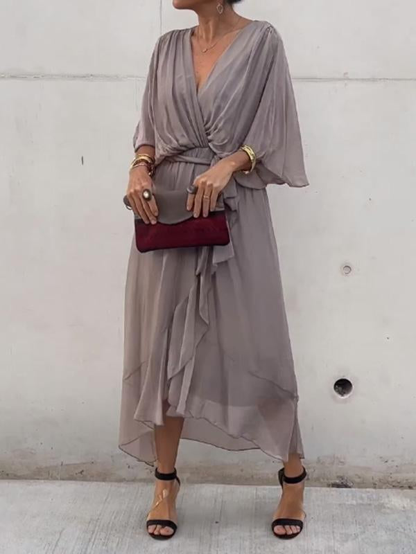 Suede Wrap Dress | Elegant | Soft & Sophisticated