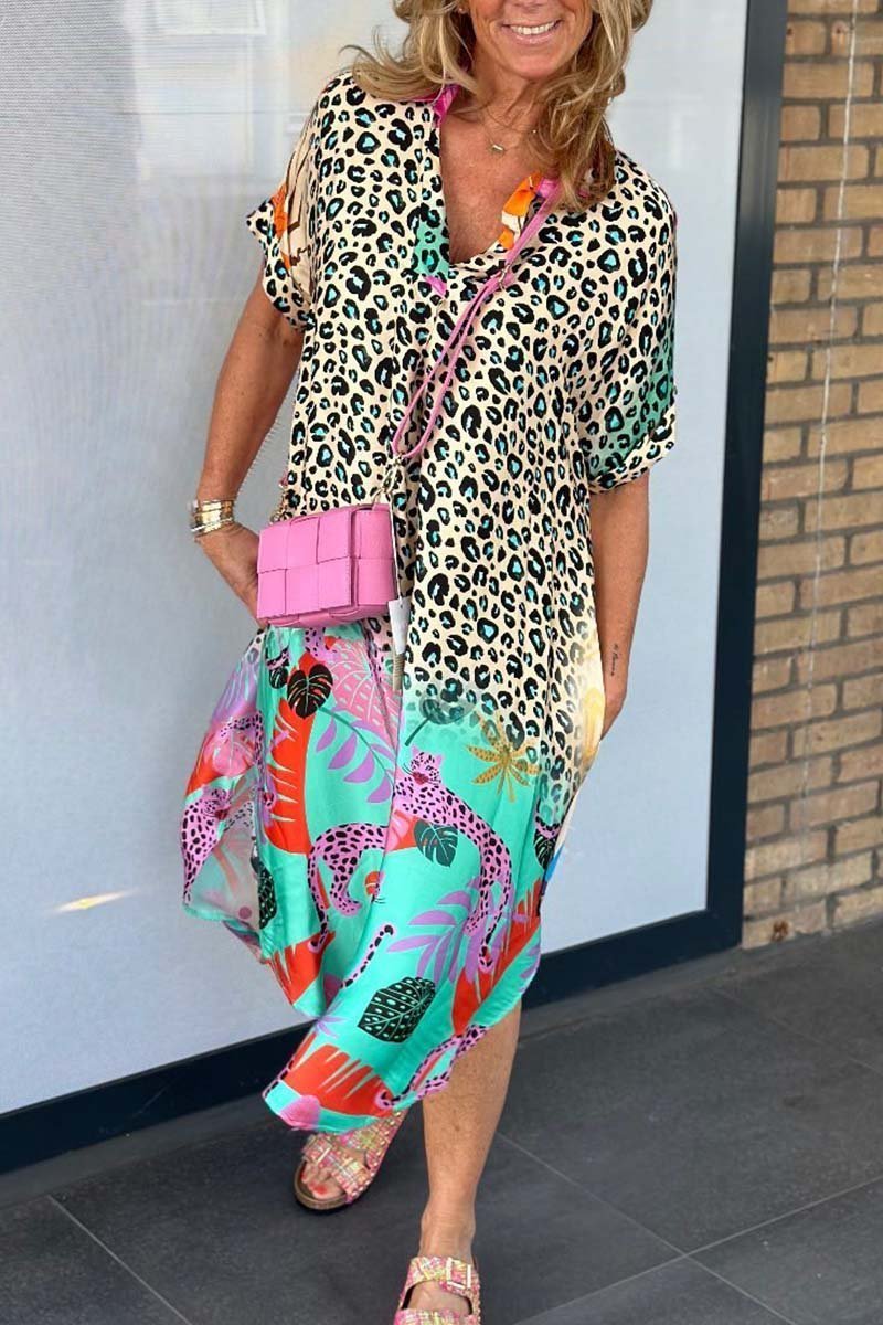 Animal Print Midi Dress | Vibrant & Flowy | Summer Chic