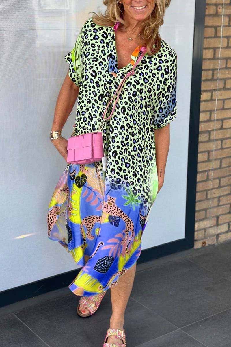 Animal Print Midi Dress | Vibrant & Flowy | Summer Chic