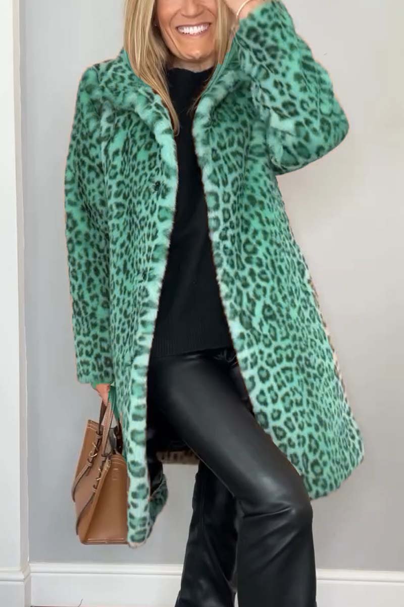 Leopard Print Faux Fur Coat | Chic & Cozy | Statement Outerwear