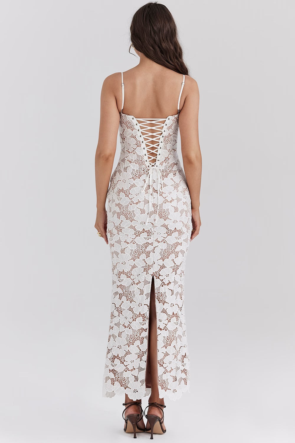 Floral Lace Maxi Dress | Elegant | Figure-Flattering