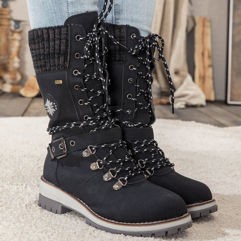 Knee-High Winter Boots | Lace-Up | Warm & Stylish