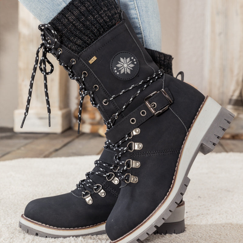 Knee-High Winter Boots | Lace-Up | Warm & Stylish