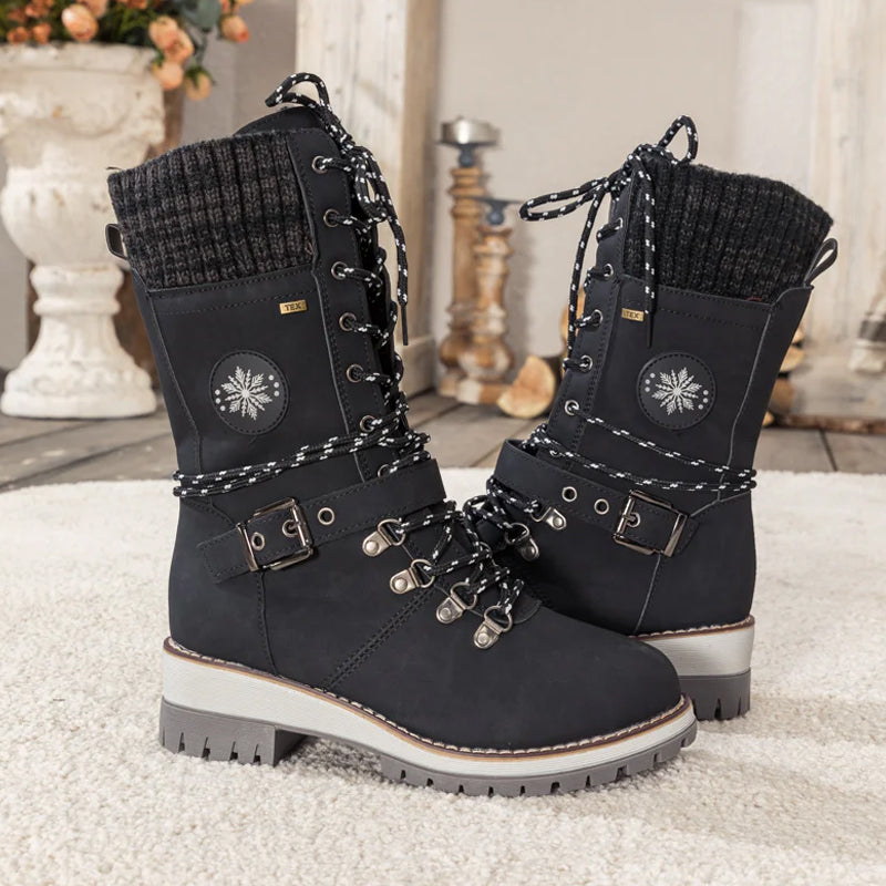 Knee-High Winter Boots | Lace-Up | Warm & Stylish