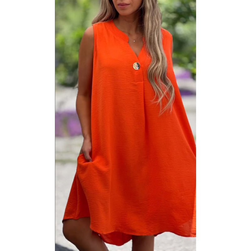 Sleeveless A-Line Dress | Flowy & Chic | Summer Essential