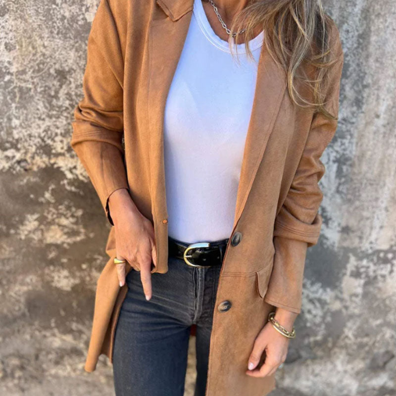 Suede-Style Blazer | Chic & Versatile | Timeless Elegance