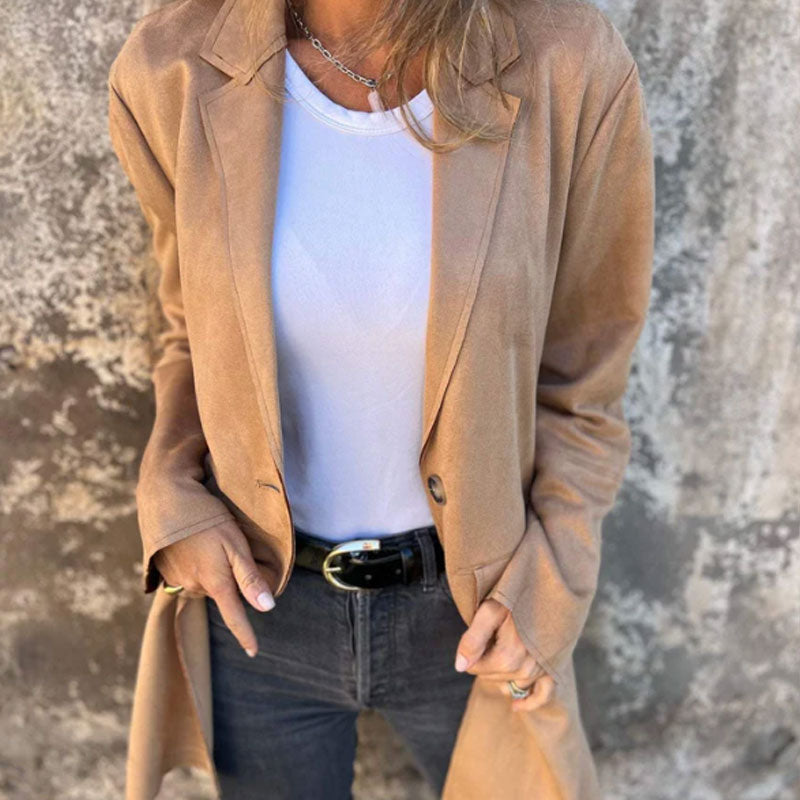 Suede-Style Blazer | Chic & Versatile | Timeless Elegance