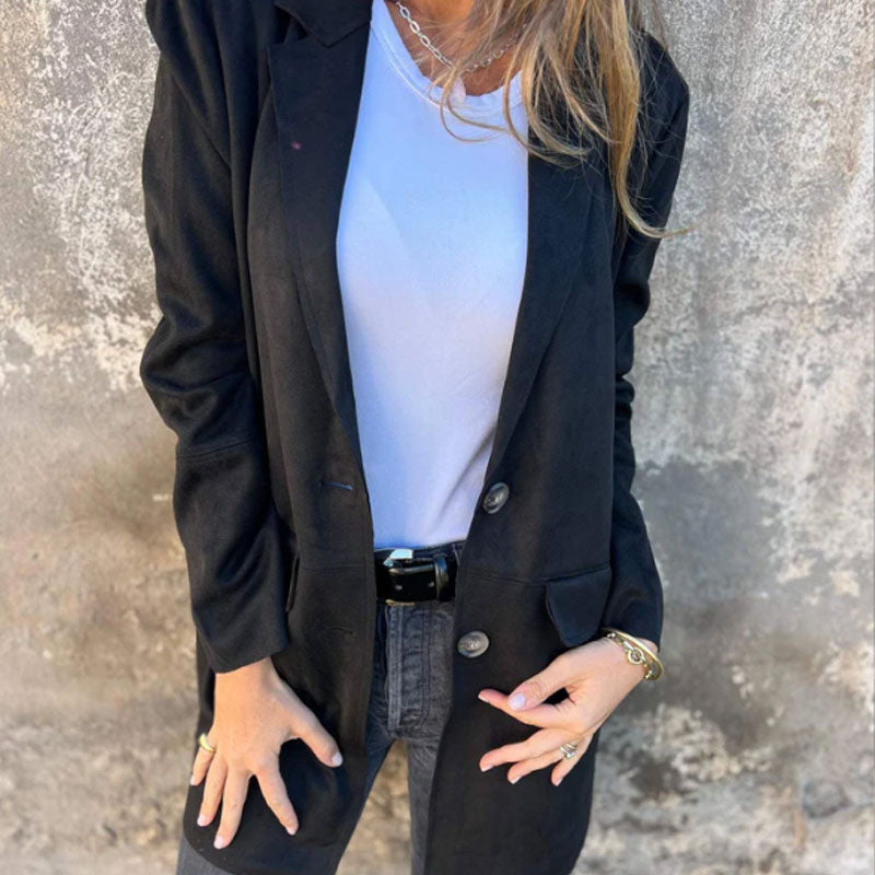 Suede-Style Blazer | Chic & Versatile | Timeless Elegance