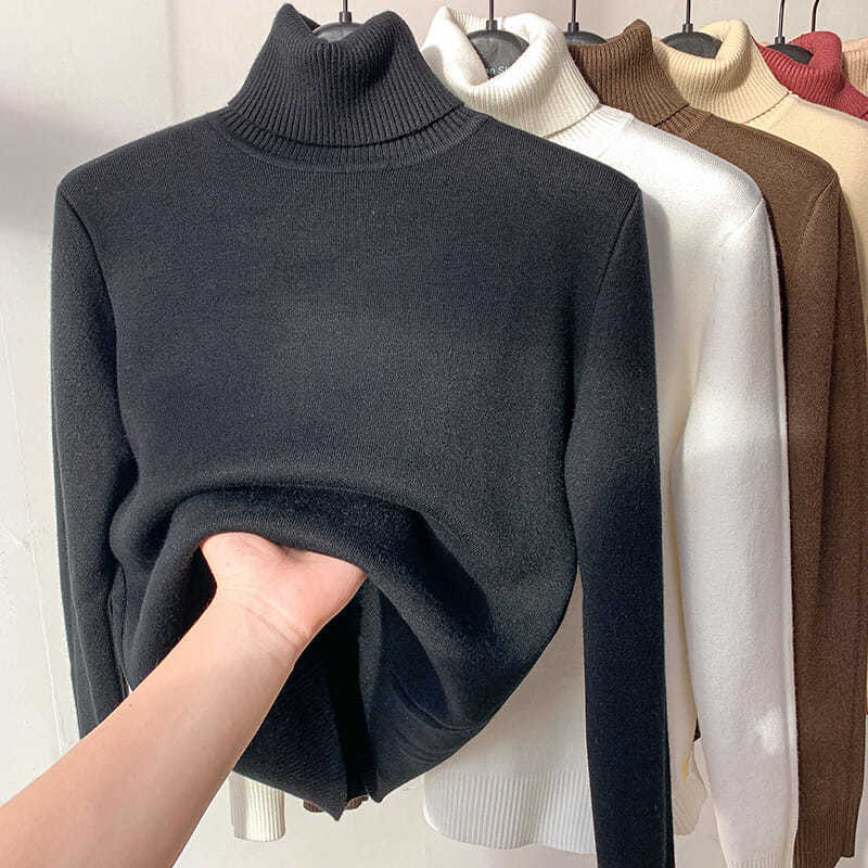 Fleece-Lined Turtleneck Sweater | Warm & Stylish | Winter Essential