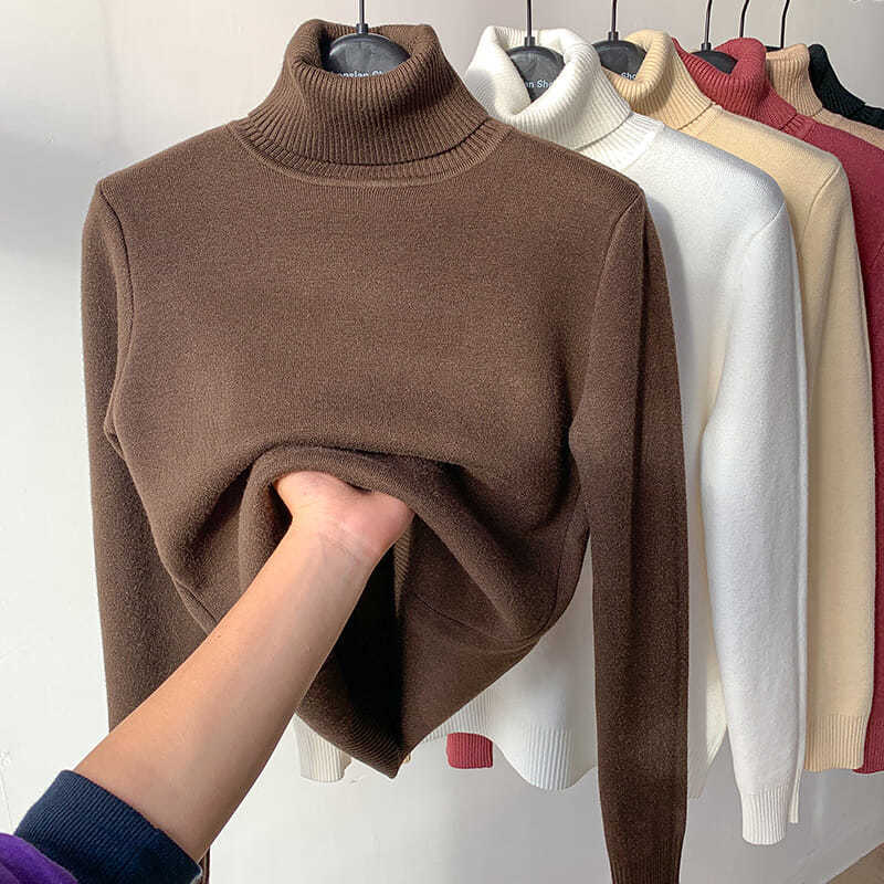 Fleece-Lined Turtleneck Sweater | Warm & Stylish | Winter Essential