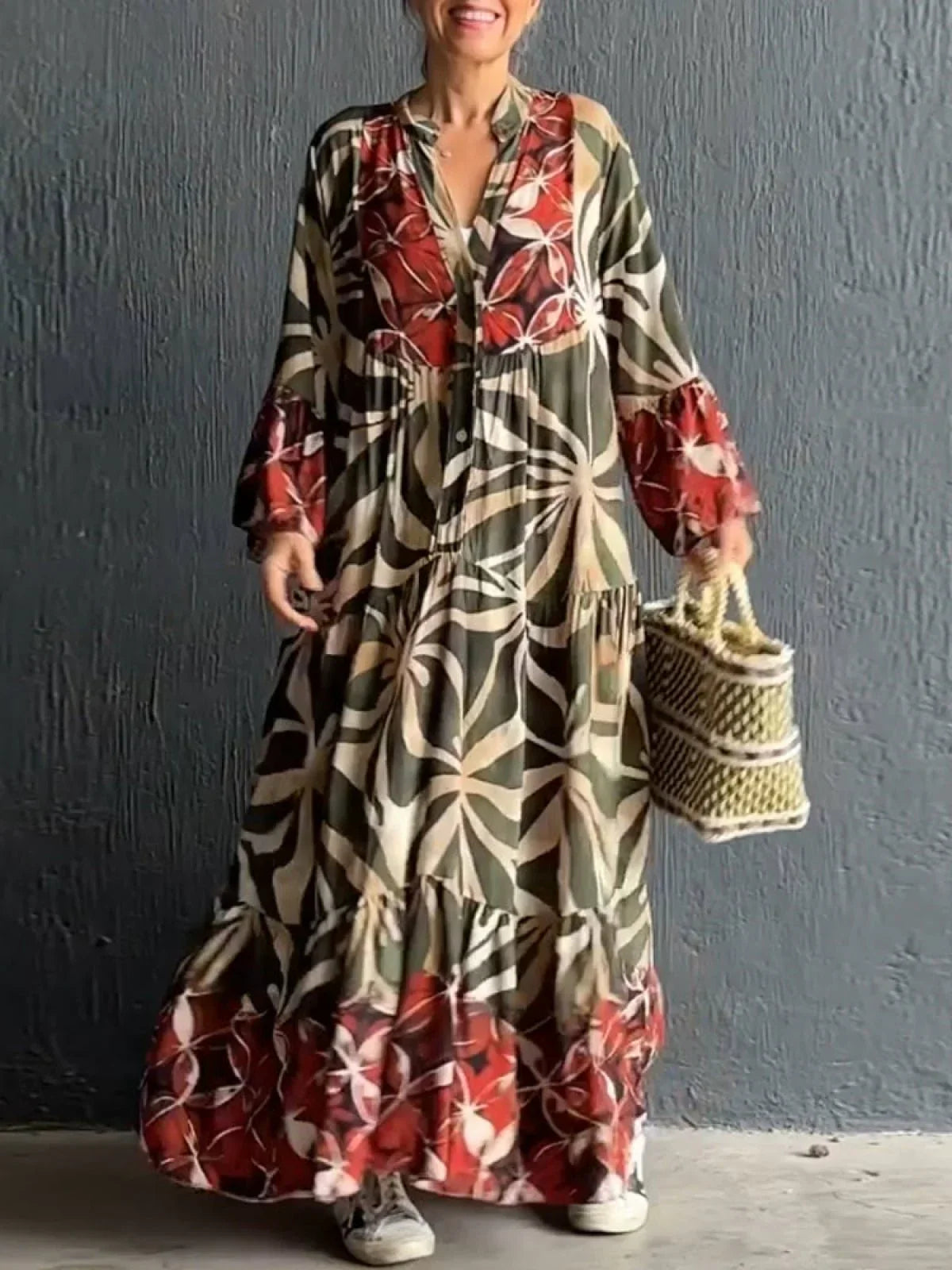 Bohemian Maxi Dress | Floral Print | Flowy & Chic